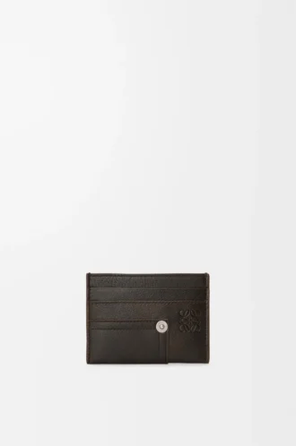 Portacarte Panta in pelle di vitello lucida Vintage Brown