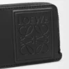 Portacarte portamonete in pelle di vitello satinata Black Portacarte portamonete in pelle di vitello satinata Black