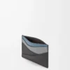Portacarte Puzzle in pelle di vitello classica Asphalt Grey/Storm Blue