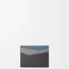Portacarte Puzzle in pelle di vitello classica Asphalt Grey/Storm Blue