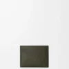 Portacarte Puzzle in pelle di vitello classica Dark Khaki