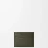 Portacarte Puzzle in pelle di vitello classica Dark Khaki