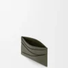Portacarte Puzzle in pelle di vitello classica Dark Khaki