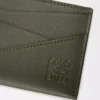 Portacarte Puzzle in pelle di vitello classica Dark Khaki
