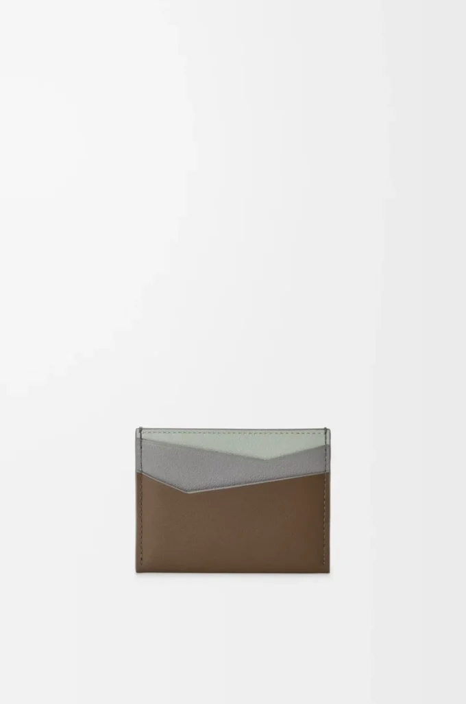 Portacarte Puzzle in pelle di vitello classica Marrone invernale/Grigio cenere Portacarte Puzzle in pelle di vitello classica Marrone invernale/Grigio cenere