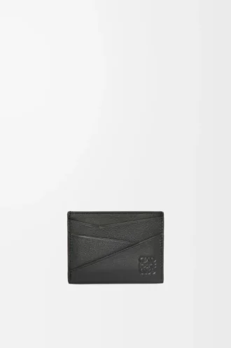 Portacarte Puzzle in pelle di vitello classica nera