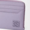 Portacarte quadrato Anagram in pelle di vitello martellata Dirty Mauve