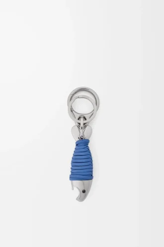 Portachiavi Fish con apribottiglie Argento/Blu mare