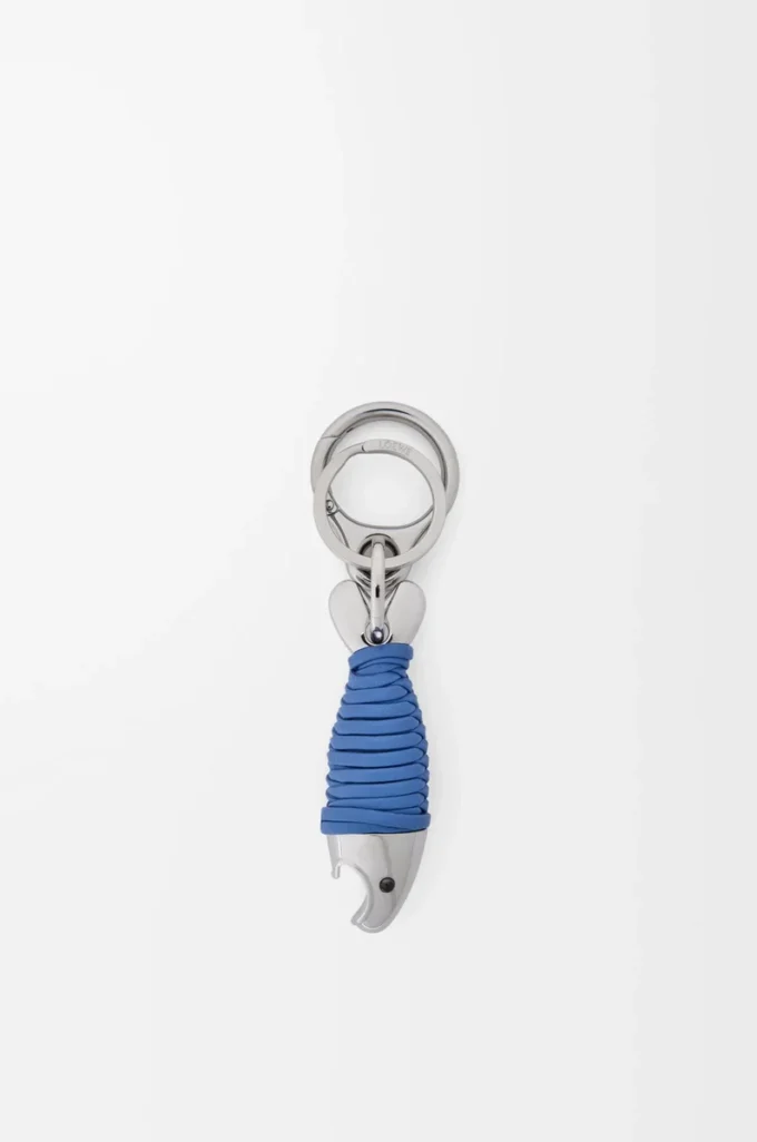 Portachiavi Fish con apribottiglie Argento/Blu mare Portachiavi Fish con apribottiglie Argento/Blu mare