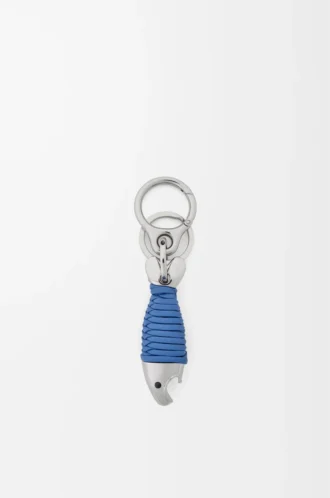 Portachiavi Fish con apribottiglie Argento/Blu mare