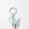 Portachiavi Futurist Cat Argento/Multicolore