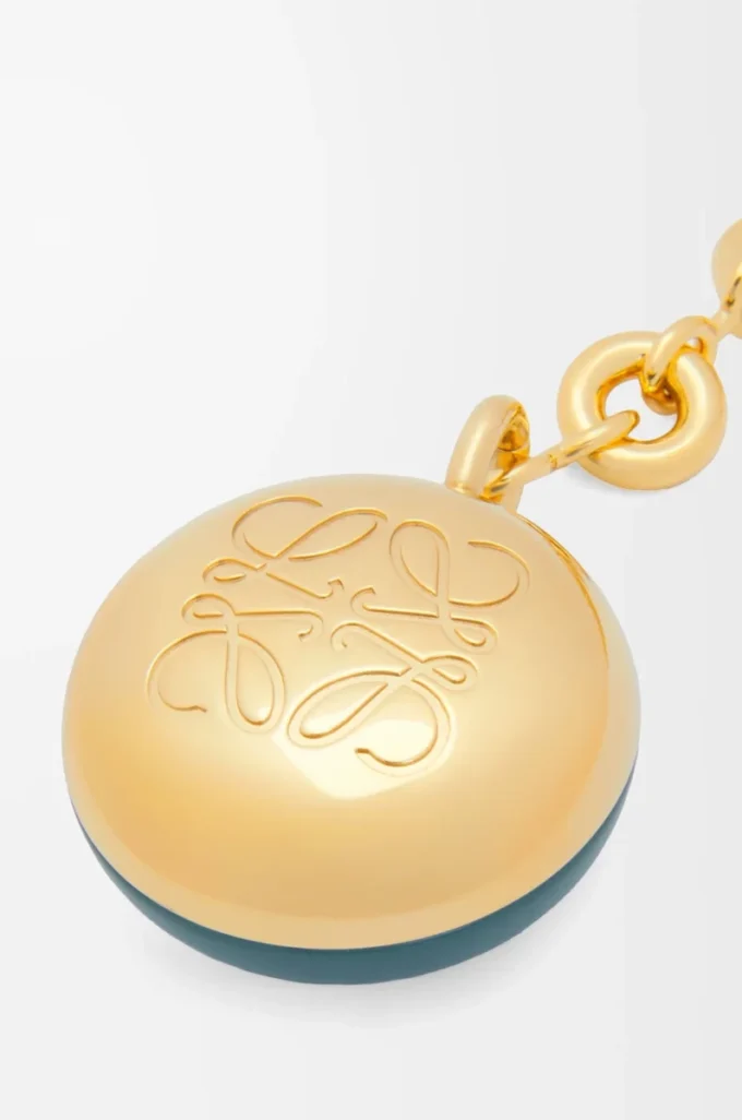 Portachiavi Pebble Vetiver/Oro