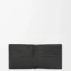 Portafoglio bifold in morbida pelle di vitello martellata antracite