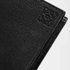 Portafoglio bifold in morbida pelle di vitello martellata Nero