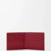 Portafoglio bifold in pelle di vitello classica Rosso bruciato Portafoglio bifold in pelle di vitello classica Rosso bruciato