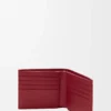 Portafoglio bifold in pelle di vitello classica Rosso bruciato Portafoglio bifold in pelle di vitello classica Rosso bruciato