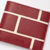 Portafoglio bifold in pelle di vitello classica Rosso bruciato Portafoglio bifold in pelle di vitello classica Rosso bruciato