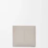 Portafoglio bifold in pelle di vitello satinata grigio conchiglia