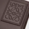 Portafoglio bifold in pelle di vitello satinata marrone scuro Portafoglio bifold in pelle di vitello satinata marrone scuro
