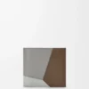 Portafoglio bifold Puzzle in classica pelle di vitello marrone invernale/grigio cenere