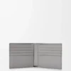 Portafoglio bifold Puzzle in classica pelle di vitello marrone invernale/grigio cenere