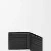 Portafoglio bifold Puzzle in morbida pelle di vitello martellata Nero Portafoglio bifold Puzzle in morbida pelle di vitello martellata Nero