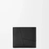 Portafoglio bifold Puzzle in morbida pelle di vitello martellata Nero Portafoglio bifold Puzzle in morbida pelle di vitello martellata Nero