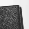 Portafoglio bifold Puzzle in morbida pelle di vitello martellata Nero Portafoglio bifold Puzzle in morbida pelle di vitello martellata Nero