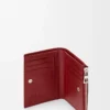 Portafoglio compatto e sottile in pelle di vitello classica rosso bruciato Portafoglio compatto e sottile in pelle di vitello classica rosso bruciato