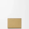 Portafoglio compatto Landscape in pelle di vitello nappa Sparkling Grey/Butter