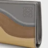 Portafoglio compatto Landscape in pelle di vitello nappa Sparkling Grey/Butter