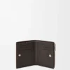 Portafoglio compatto slim Panta in pelle di vitello lucida Vintage Brown