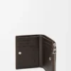 Portafoglio compatto slim Panta in pelle di vitello lucida Vintage Brown