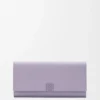 Portafoglio continentale Anagram in pelle di vitello martellata Dirty Mauve Portafoglio continentale Anagram in pelle di vitello martellata Dirty Mauve