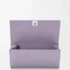 Portafoglio continentale Anagram in pelle di vitello martellata Dirty Mauve Portafoglio continentale Anagram in pelle di vitello martellata Dirty Mauve