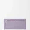 Portafoglio continentale Anagram in pelle di vitello martellata Dirty Mauve Portafoglio continentale Anagram in pelle di vitello martellata Dirty Mauve