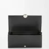 Portafoglio continentale Pebble in pelle di vitello mini grain Nero Portafoglio continentale Pebble in pelle di vitello mini grain Nero