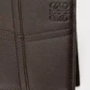 Portafoglio Panta a doppia piega in pelle di vitello lucida Vintage Brown