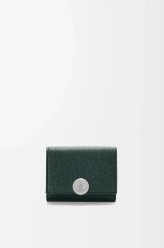 Portafoglio trifold in pelle di vitello martellata Sherwood