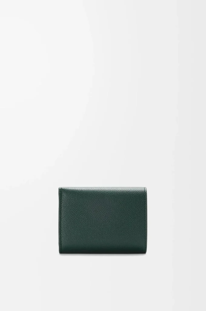 Portafoglio trifold in pelle di vitello martellata Sherwood