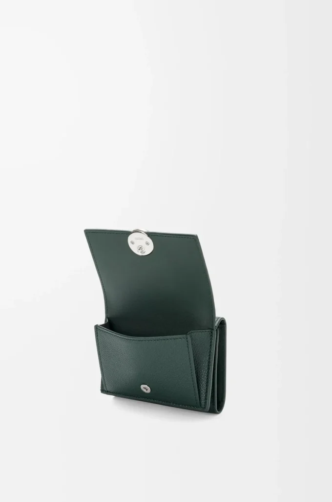 Portafoglio trifold in pelle di vitello martellata Sherwood