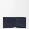 Portamonete bifold in classica pelle di vitello testurizzata Deep Navy Portamonete bifold in classica pelle di vitello testurizzata Deep Navy