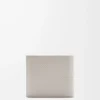 Portamonete bifold in pelle di vitello classica testurizzata Shell Grey