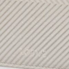 Portamonete bifold in pelle di vitello classica testurizzata Shell Grey