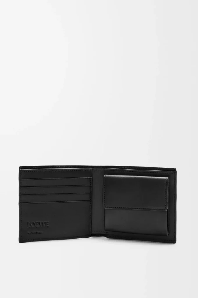 Portamonete bifold Puzzle in classica pelle di vitello Nero Portamonete bifold Puzzle in classica pelle di vitello Nero