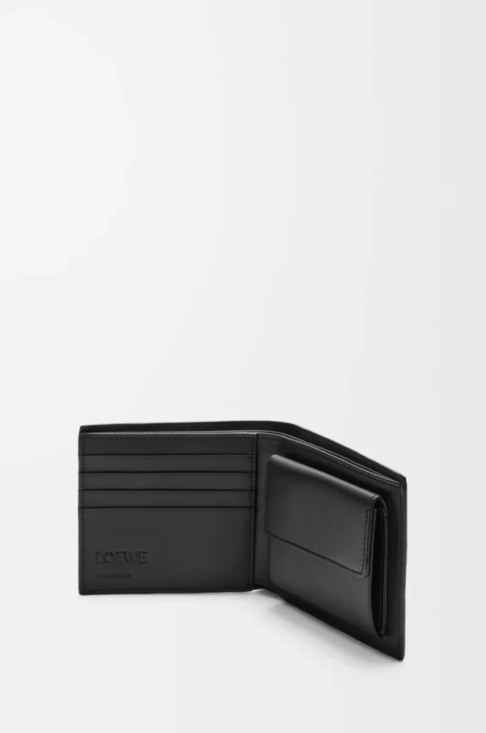 Portamonete bifold Puzzle in classica pelle di vitello Nero Portamonete bifold Puzzle in classica pelle di vitello Nero