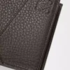Portamonete bifold Puzzle in morbida pelle di vitello martellata Grigio scuro