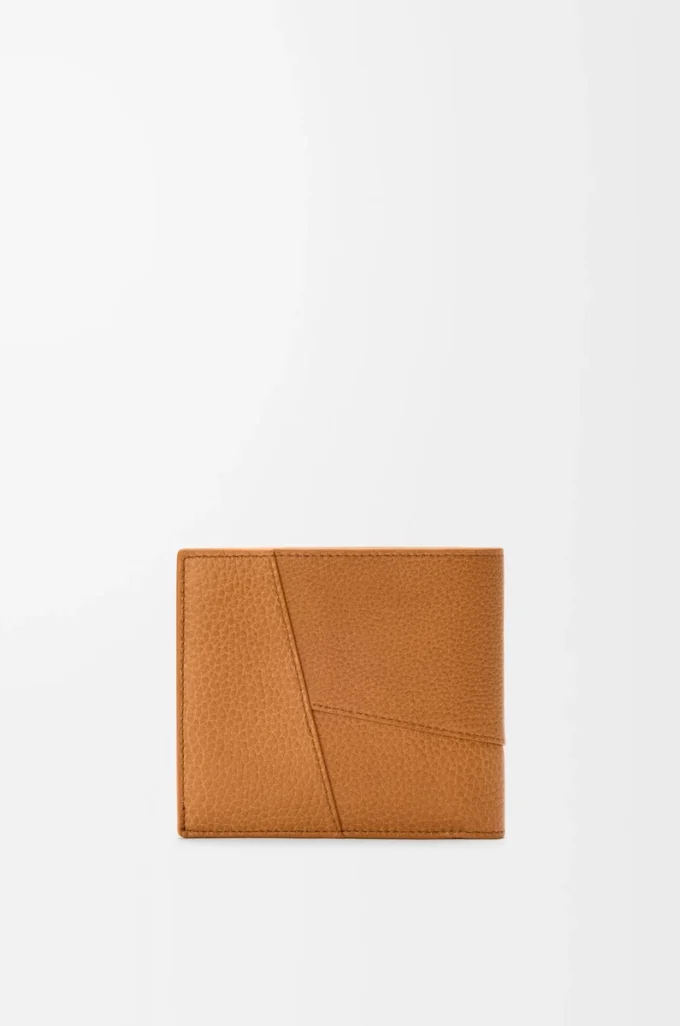 Portamonete bifold Puzzle in morbida pelle di vitello martellata Marrone chiaro Canyon Portamonete bifold Puzzle in morbida pelle di vitello martellata Marrone chiaro Canyon