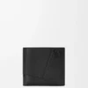 Portamonete bifold Puzzle in morbida pelle di vitello martellata Nero Portamonete bifold Puzzle in morbida pelle di vitello martellata Nero