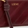 Portamonete con nodo in pelle di anguilla Dark Burgundy